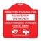 Signmission Reserved Parking for Teacher of the Month Unauthorized Vehicles Towed Away, A-DES-RW-1818-23073 A-DES-RW-1818-23073 - alternate 1